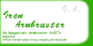 iren armbruster business card